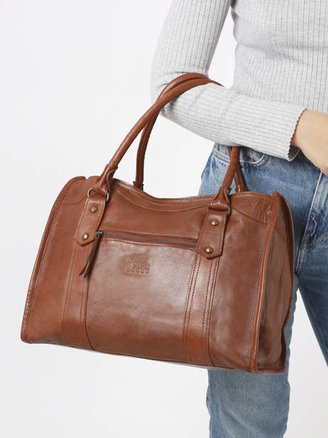 Shoulder Bag Cow Leather Basilic pepper Brown cow BCOW31 other view 1