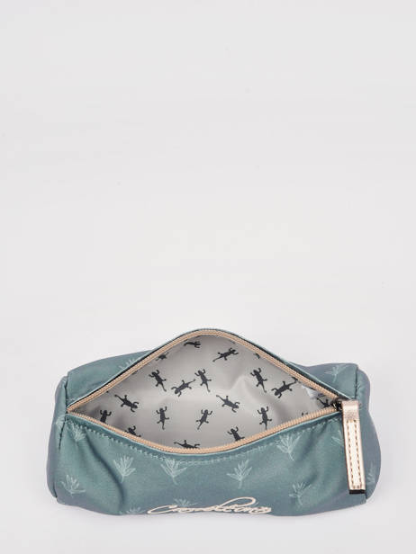 Vintage Pencil Pouch 1 Compartment Cameleon Green vintage fantasy PBVGSTRO other view 1