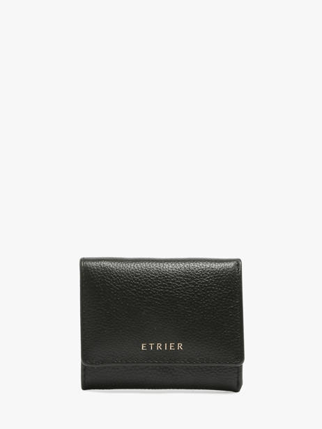 Leather Tradition Coin Purse Etrier Black tradition ETRA095S