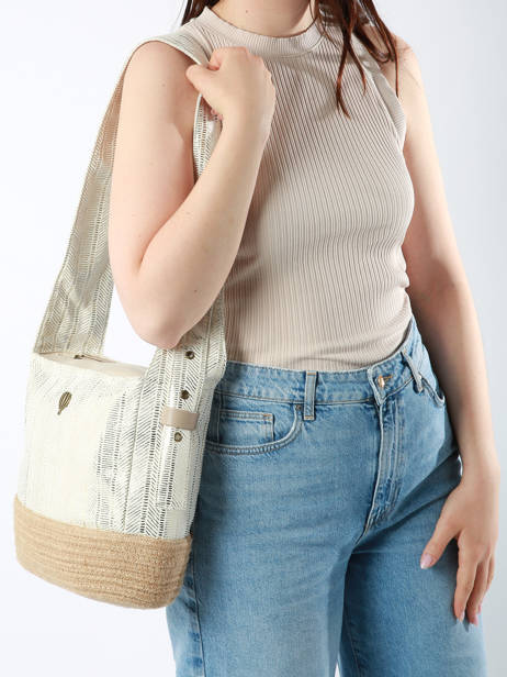 Shopper Guimauve Le voyage en panier White guimauve PM750 other view 1