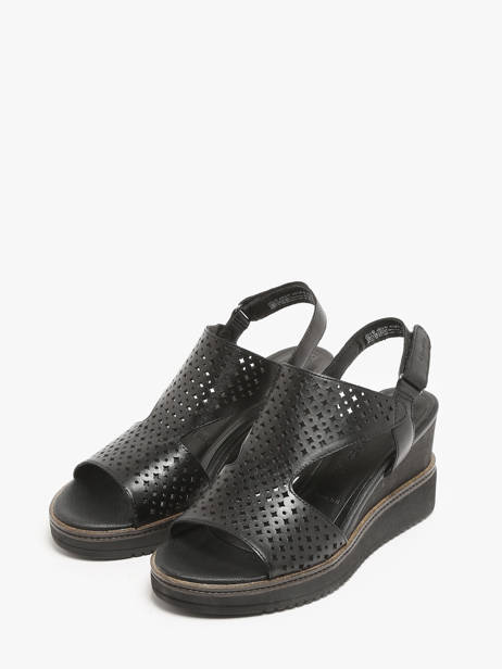 Wedge Sandals In Leather Tamaris Black women 42 other view 1