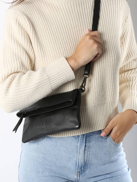 Shoulder Bag Cow Leather Basilic pepper Black cow BCOW75 other view 1
