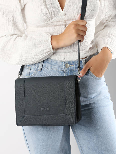 Leather Rotterdam Crossbody Bag Nathan baume Blue mondrian 3 other view 1