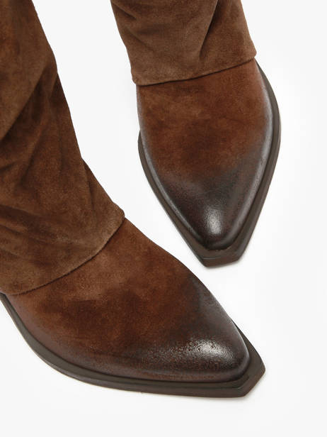 Heeled Boots Stivali Tubo In Leather Metisse Brown accessoires XD961 other view 3