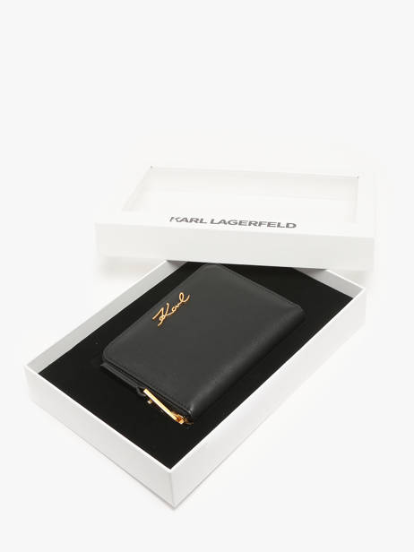 Wallet K Signature Leather Karl lagerfeld Black k signature A1W32105 other view 1