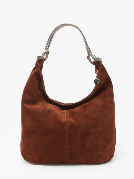 Shoulder Bag Velvet Milano Brown velvet VE24092 other view 4