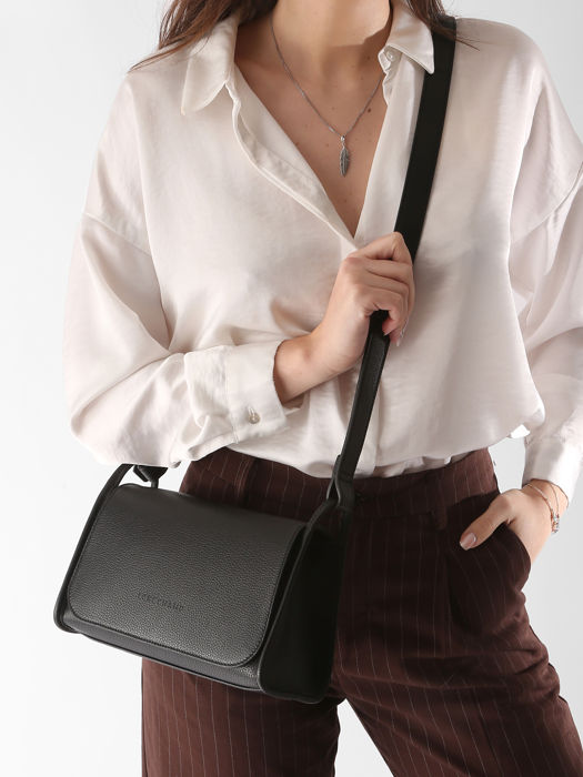 Longchamp Le foulonné Sacs porté travers Noir