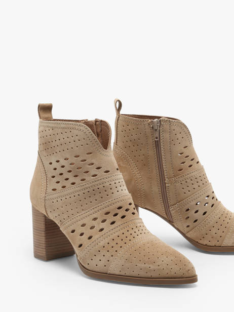 Bottines à Talon City En Cuir Alpe Beige women 53851108 vue secondaire 2