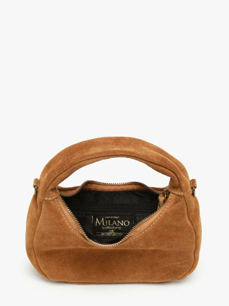 Crossbody Bag Velvet Leather Milano Brown velvet VE24113 other view 3