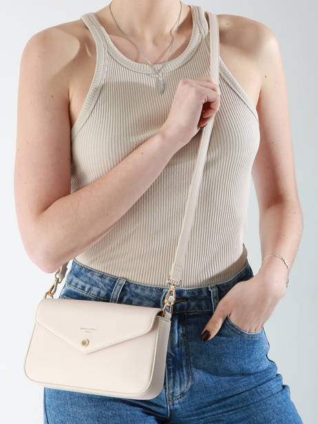 Shoulder Bag Saffiano David jones Pink saffiano CM6120H other view 1