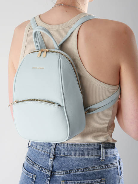 Backpack David jones Blue amsterdam CM7325 other view 1