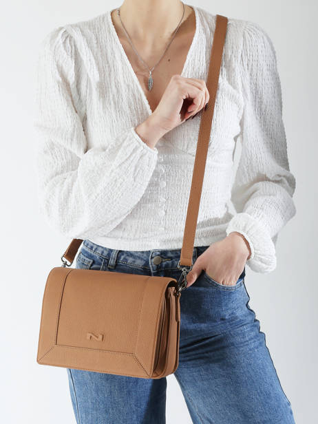 Leather Rotterdam Crossbody Bag Nathan baume Brown mondrian 3 other view 1
