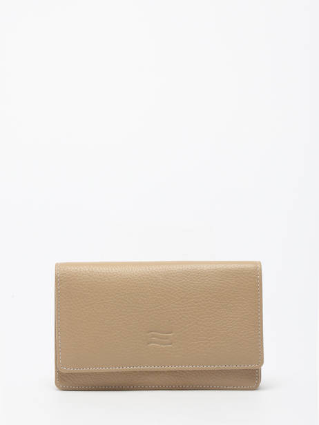 Portefeuille Caviar Cuir Crinkles Beige caviar 14001