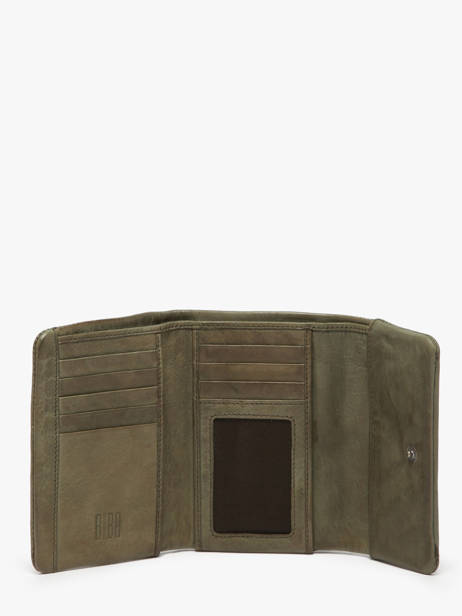 Wallet Leather Biba Green wallet TOT1L other view 1