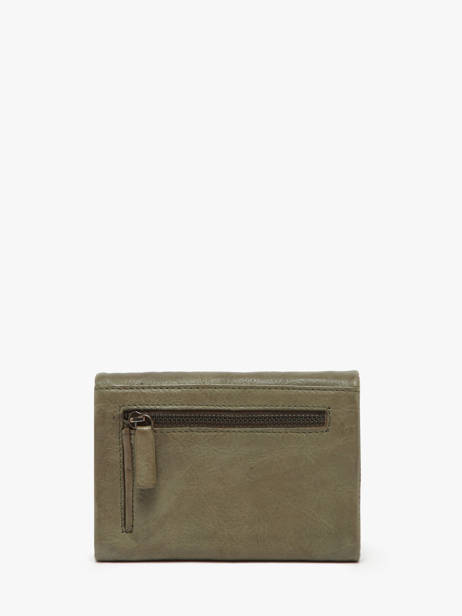 Wallet Leather Biba Green wallet TOT1L other view 2