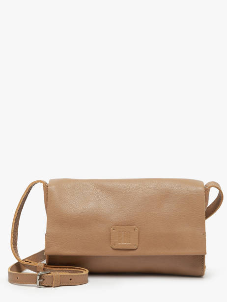 Shoulder Bag Leather Leather Biba Brown leather CET3L