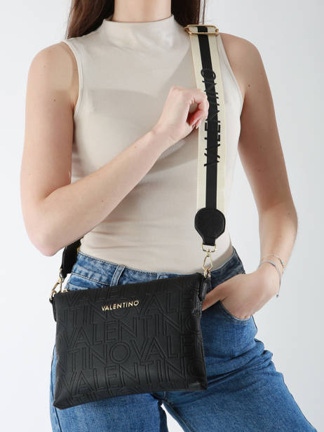 Shoulder Bag Pansy Valentino Black pansy VBS8PG17 other view 1