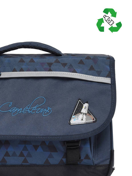 Satchel 2 Compartments Cameleon Blue actual PBBACA35 other view 2