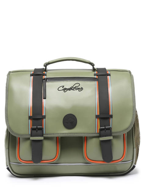 3-compartment Satchel Cameleon Green vintage north PBVWCA41 other view 6