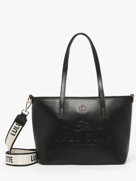 Shoulder Bag Logo Lulu castagnette Black logo YZEURE
