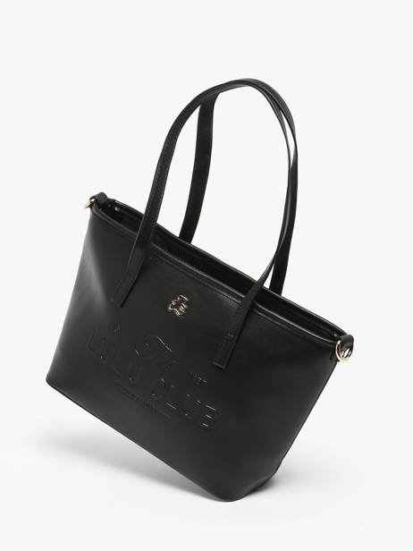 Shoulder Bag Logo Lulu castagnette Black logo YZEURE other view 2