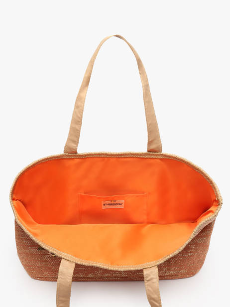 Sac Porté épaule Panama Papier Les tropeziennes Orange panama TZ01 vue secondaire 3