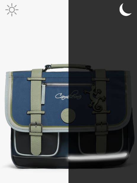 Satchel For Kids 2 Compartments Cameleon Blue vintage urban CA38 other view 8