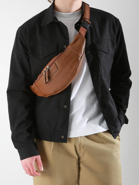 Sac Banane Flandres Cuir Etrier Marron flandres EFLA735M vue secondaire 1
