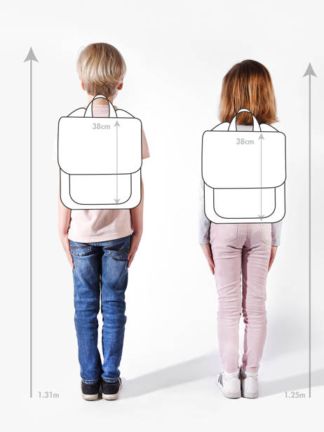Backpack Hello hossy Multicolor cool kids S6 other view 1