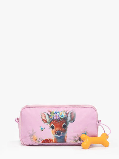 Pencil Case 3 Compartments Rowan 2.0 Stones and bones Pink girls G