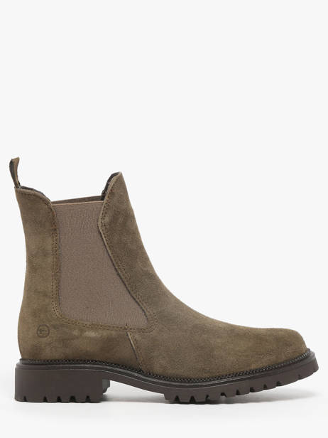 Chelsea Boots In Leather Tamaris Green accessoires 41