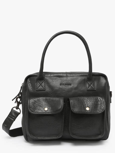 Sac Le Dandy A4 Cuir Paul marius Noir vintage S