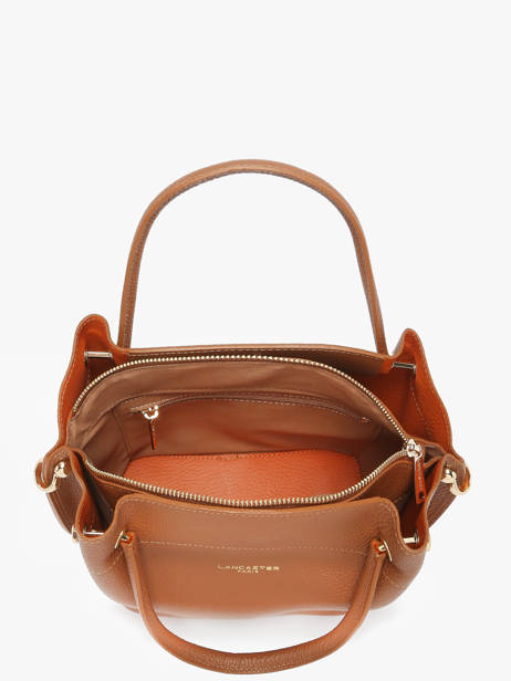 Leather Foulonné Double Satchel Lancaster Brown foulonne double louisa 18 other view 3