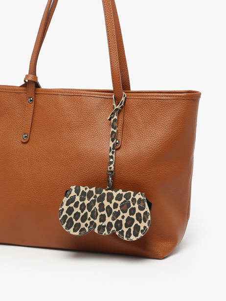 Sunglass Case Leather Milano Beige velvet leopardo VL25069 other view 1