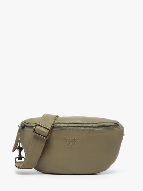 Leather Cow Belt Bag Basilic pepper Green cow BCOW55