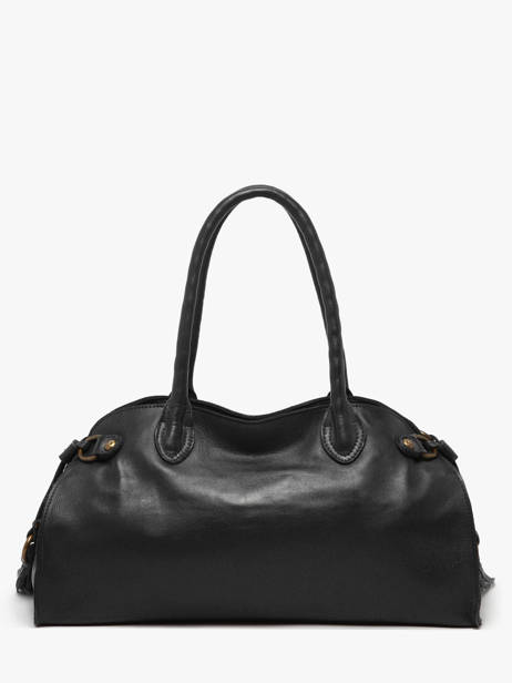 Sac Porté épaule Cow Cuir Basilic pepper Noir cow BCOW84 vue secondaire 4