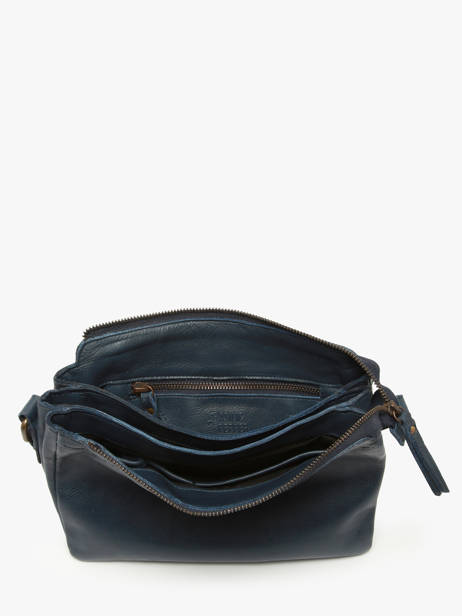 Shoulder Bag Cow Leather Basilic pepper Blue cow BCOW83 other view 3