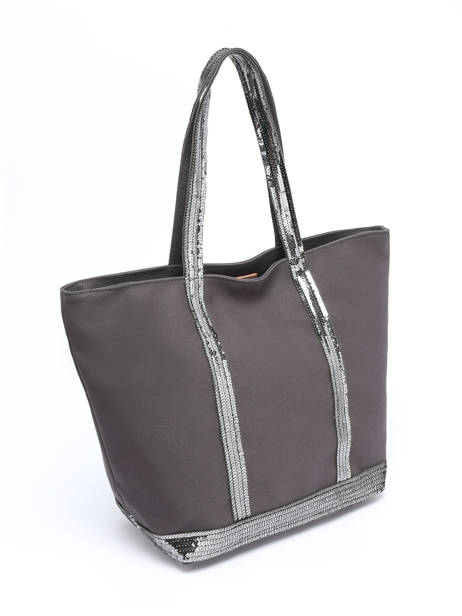 Sac Porté Main Cabas Coton Vanessa bruno Gris cabas 1V40378 vue secondaire 2