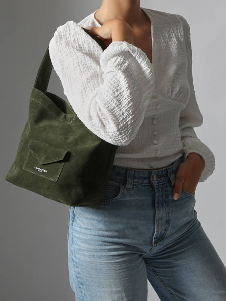 Sac Porté épaule Suedine Kba Polyester Lancaster Vert suedine kba 60 vue secondaire 1
