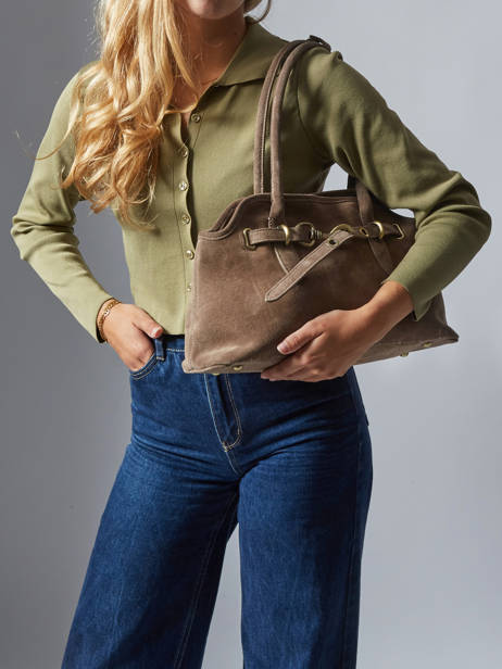 Sac Porté épaule Velvet Cuir Milano Beige velvet VE260610 vue secondaire 1