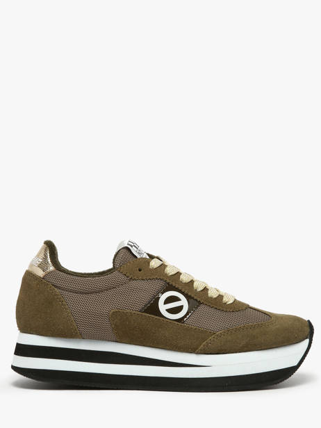 Platform Sneakers Flex M Jogger In Leather No name Green women IMKNITAY