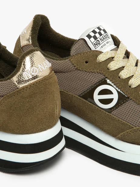 Platform Sneakers Flex M Jogger In Leather No name Green women IMKNITAY other view 2