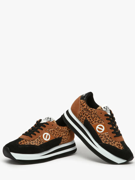 Platform Sneakers Flex M Jogger In Leather No name Brown women IMHP01KC other view 2