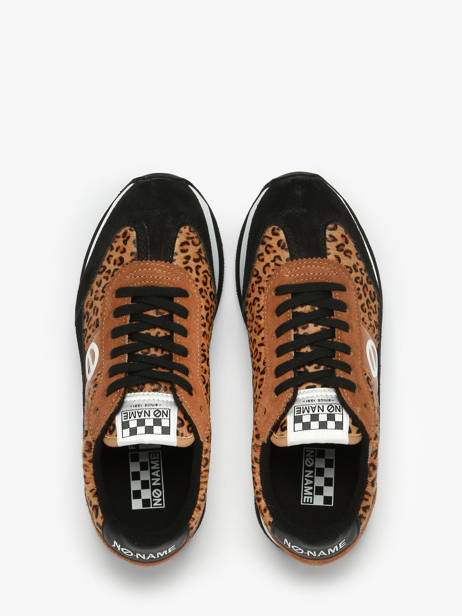 Platform Sneakers Flex M Jogger In Leather No name Brown women IMHP01KC other view 3