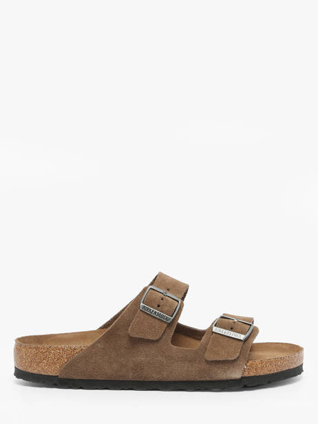 Slippers Arizona In Leather Birkenstock Brown men 1030863