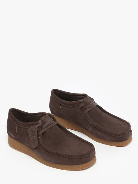 Moccasins Wallabee In Leather Clarks Brown men 26178279 other view 1