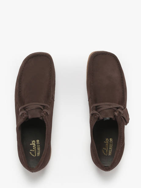 Moccasins Wallabee In Leather Clarks Brown men 26178279 other view 3