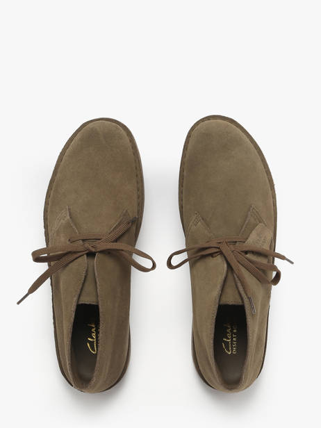 Boots Desert In Leather Clarks Green men 26183838 other view 3