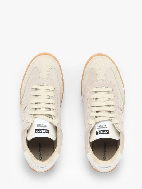 Sneakers Berlin In Leather Victoria Beige women 1126229 other view 3