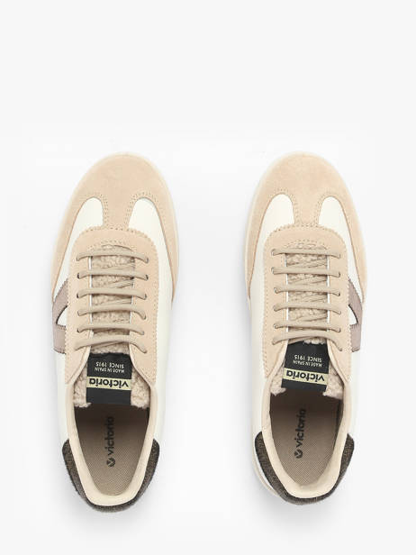 Sneakers Berlin In Leather Victoria Beige women 1126222 other view 3